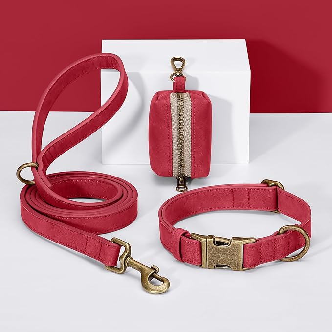 Didog Soft PU Leather Dog Collar, Stylish Quick Released Dog Collars - Image 5