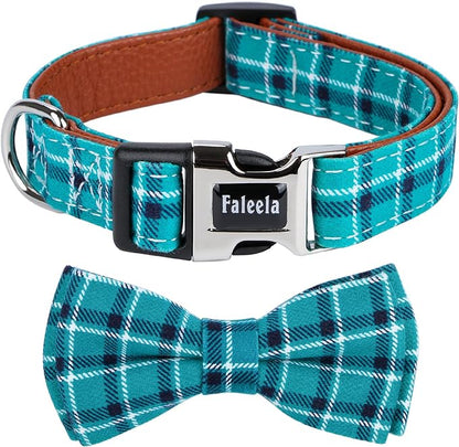 Faleela Soft &Comfy Bowtie Dog Collar, Detachable and Adjustable Bow Tie Collar by Faleela