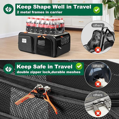 17x13x8 Frontier Allegiant Breeze Airlines Approved top Expandable pet Carrier - Image 5