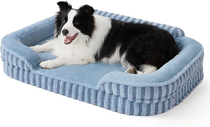 LE SURE Cute L-Plus Dog Beds, Orthopedic Waterproof Large Pet Bed by Lesure