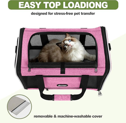 Cat Carrier 18x11x11 Delta Airline Approved, Easy Load Soft Pet Plane Travel - Image 5