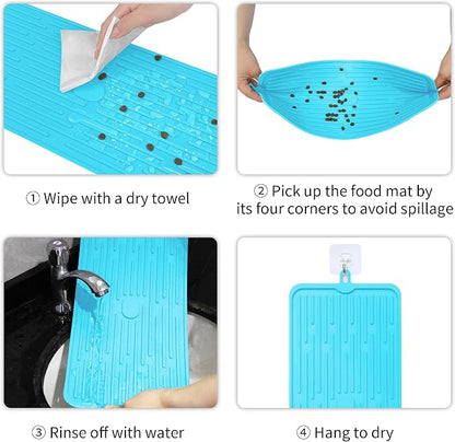 Ptlom Pet Placemat for Dog and Cat, Anti-Slip Waterproof Dogs Feeding Mat - Image 6