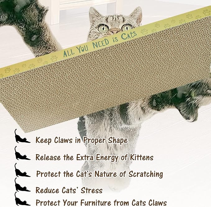 AccEncyc Cardboard Cat Scratcher Pads Cat Scratching Board - Image 5