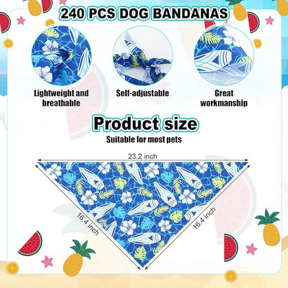Aliceset 180 Pcs Summer Pet Dog Bandana Bulk Fruit Bandanas - Image 2