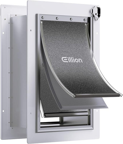 3-Flap Pet Door for Wall Dog Door for Wall Exterior, Large Doggie Door by ExploreNow