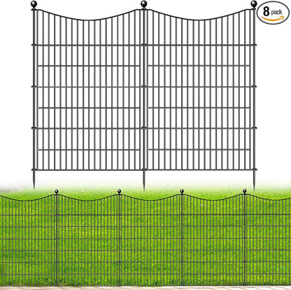 8 Panels No Dig Dog Fence Outdoor by OutdoorFence