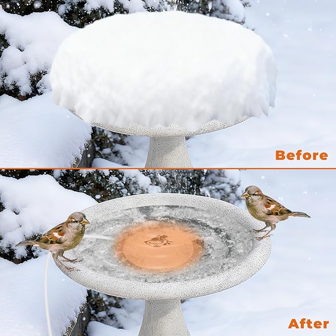 Bird Bath Heater | Pond De-icer, Safety Thermostatically Controlled - Image 3