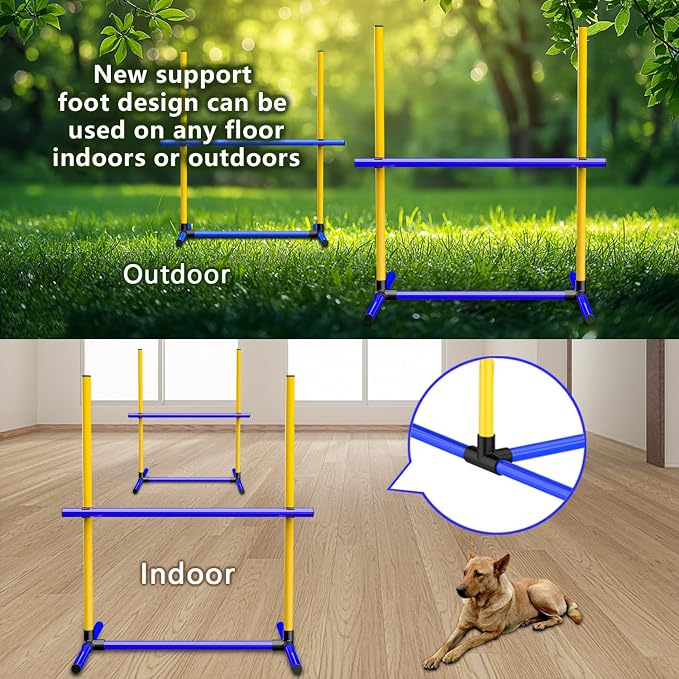 Dog Agility Hurdle Training Set, 2-Sets Jump Bar Equipment - Image 2