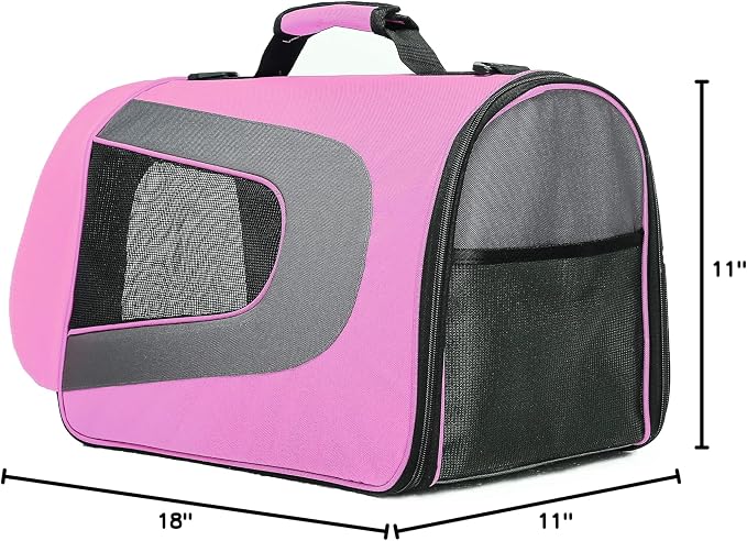 Pawer 18” x 11”x 11” Soft-Sided Foldable Airline Approved Pet Carrier - Image 10