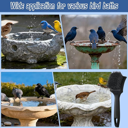 2 Pcs Bird Bath Brush Black Hard Bristle Cleaning Brush - Image 5