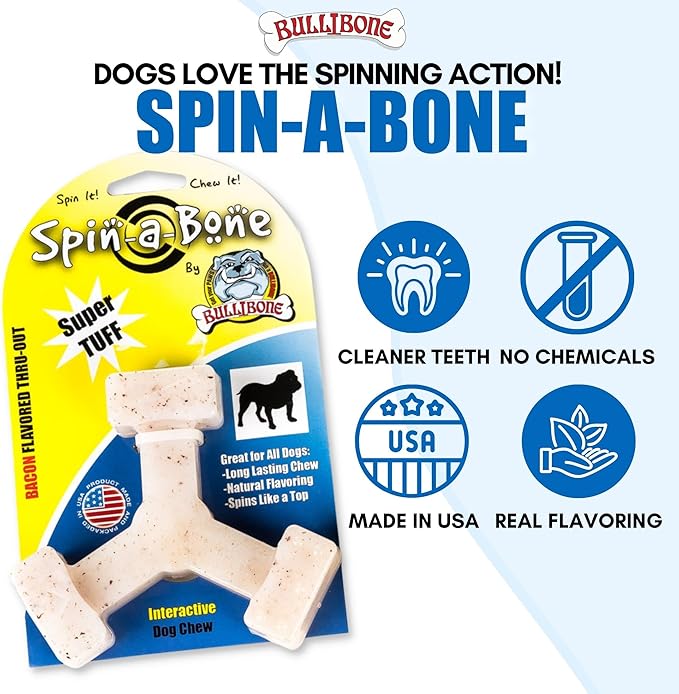 Bullibone Nylon Dog Chew Toy Spin-a-Bone - Image 3