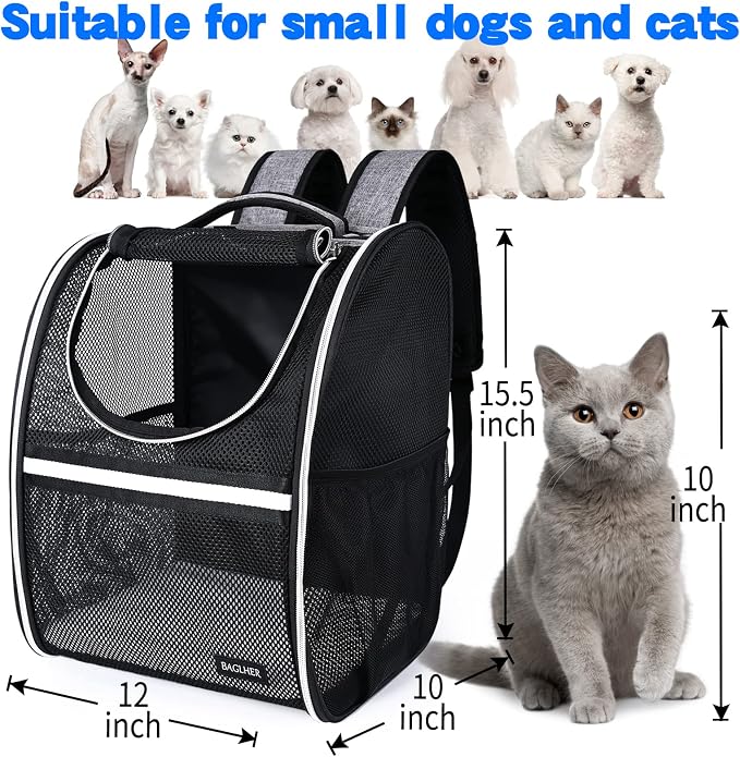 BAGLHER Pet Carrier Backpack, Ventilated Design, Pet Travel Backpack - Image 3