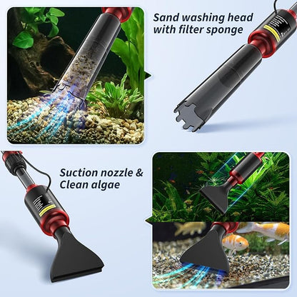 Fish Tank Cleaner, Aquarium Gravel Cleaner, 530GPH/32W Electric Fish Tank - Image 4
