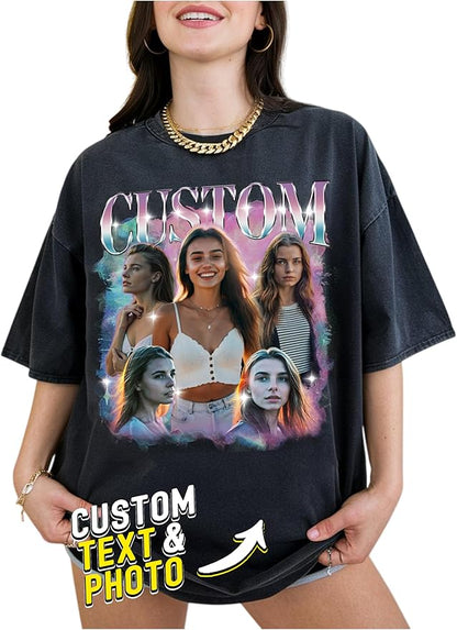 Custom Bootleg Rap Tee, Personalized Girlfriend Vintage Graphic T-Shirt by CustomsMerch