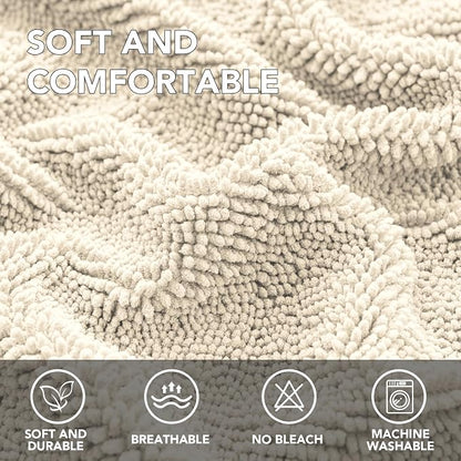 H.VERSAILTEX Non Slip Pet Couch Cover Chenille Dog Bed Protector Thick Soft - Image 2