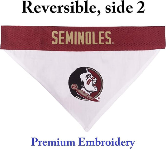 Pets First Collegiate Pet Accessories, Reversible Bandana, Florida State - Image 2