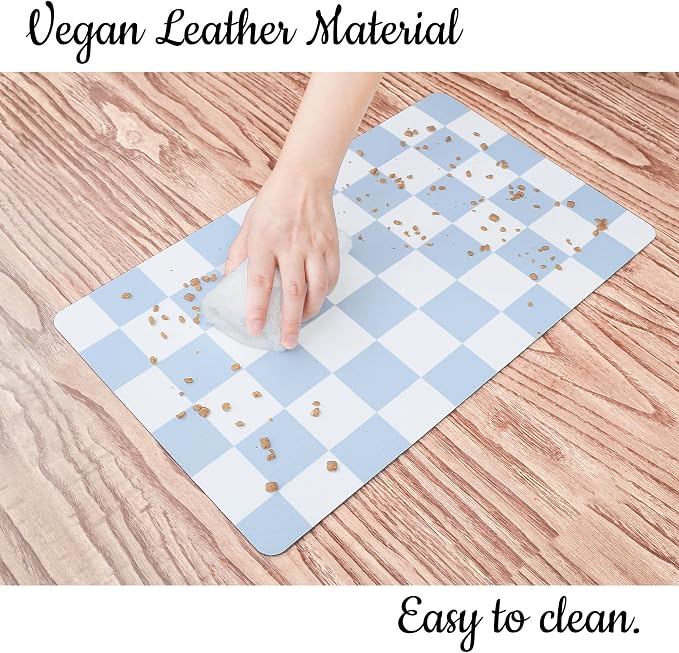 Ralxion Checkered Dog Feeding Mat, Absorbent Mats - Image 6