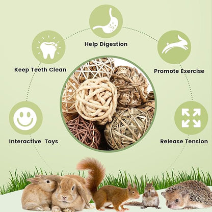 Bunny Chew Grass Balls, Rolling Chew Toys - Image 4