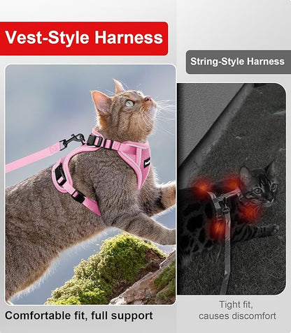 Cat Harness and Leash for Walking Escape Proof Soft Adjustable Cat Leash - Image 7