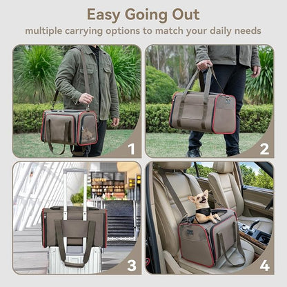 Petsfit Expandable Cat Carrier Dog Carriers, Airline Approved Soft-Sided - Image 3