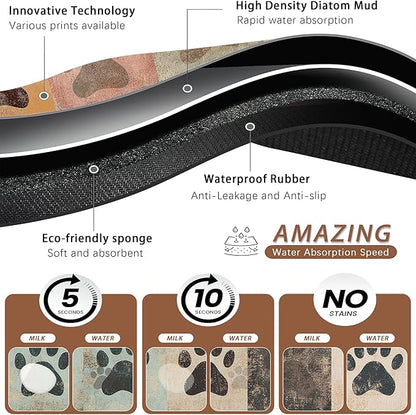 Cute Cat Paw Print Dog Food Mat - Image 3