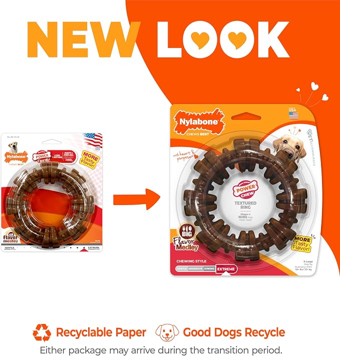 Nylabone Textured Ring Power Chew Toy - Image 3