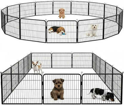 BestPet Dog Playpen 24 Inch 16 Panels Heavy Duty Metal Pet Exercise Pen Indoor by BestPet