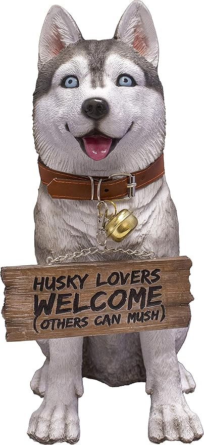 DWK Front Porch Dog Outdoor Welcome Sign Decorative Statue | Cute Dog Welcome by DWK
