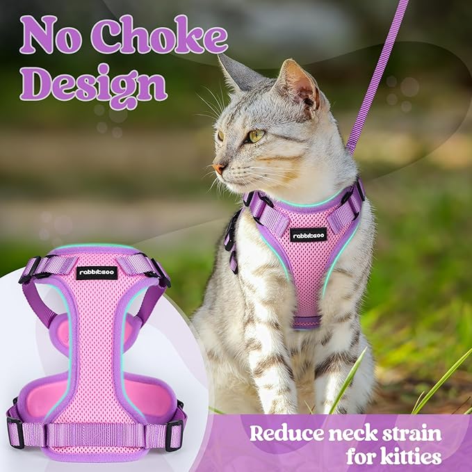 rabbitgoo Cat Harness and Leash Set, Escape Proof Soft Adjustable Vest Harnesses - Image 6