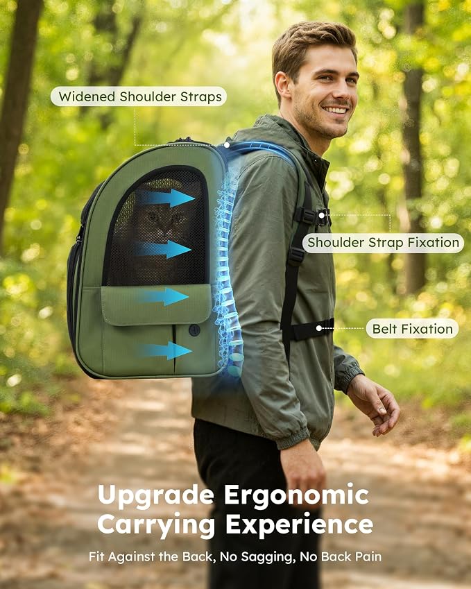 Pecute Expandable Cat Backpack Carrier, Backpack - Image 7