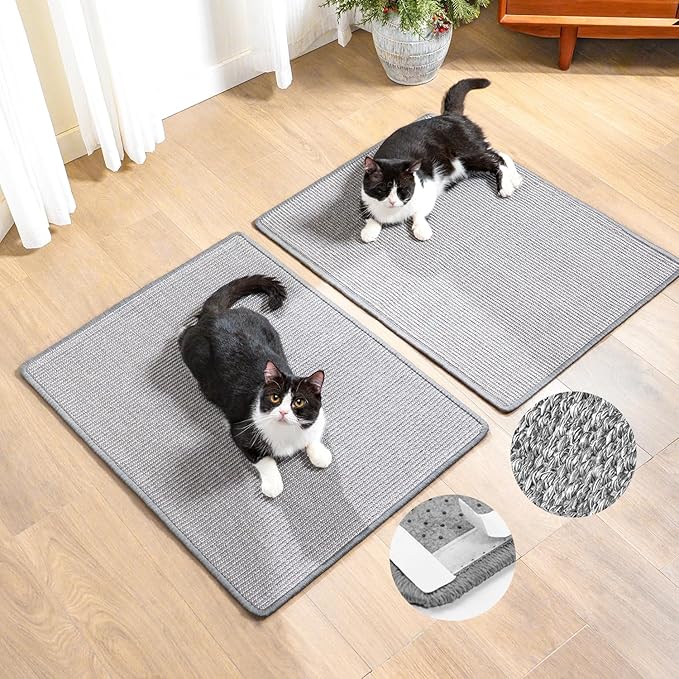 Cat Scratcher Mat, Natural Sisal Cat Scratch Pad by Conlun