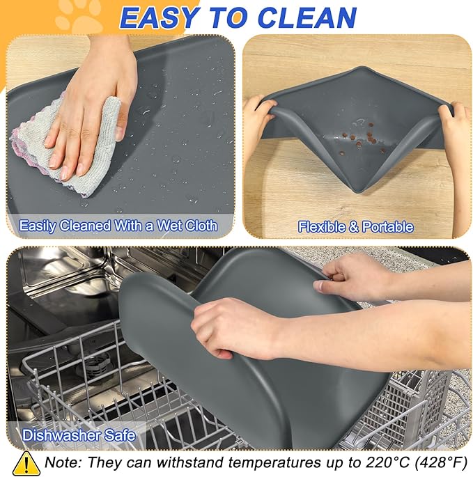 Silicone Pet Feeding Mat with Raised Edge - Image 6