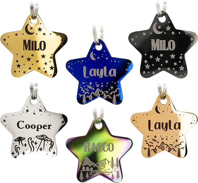 Personalized Dog Tag with 5 Lines of Custom Deep Engraved Durable Stainless by PetANTastic