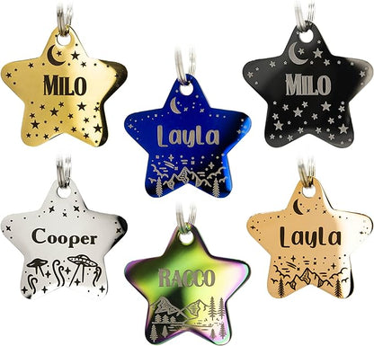 Personalized Dog Tag with 5 Lines of Custom Deep Engraved Durable Stainless by PetANTastic