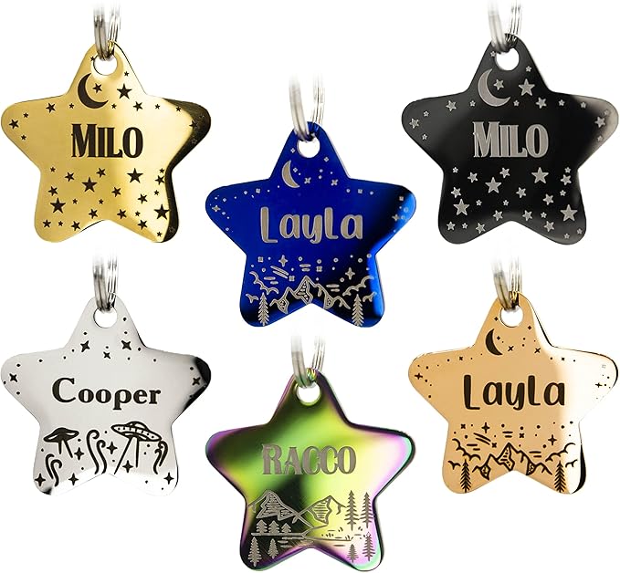 Personalized Dog Tag with 5 Lines of Custom Deep Engraved Durable Stainless by PetANTastic