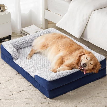 Orthopedic Dog Bed for Extra Large Dogs, Egg Crate Foam Bed for Extra Large Dogs by LEXTRO