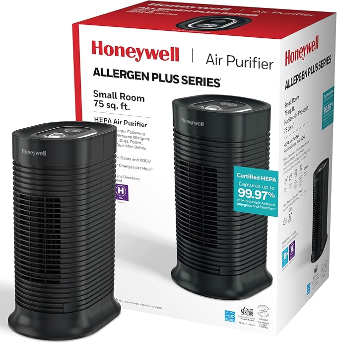 Honeywell HPA060 HEPA Tower Air Purifier, Airborne Allergen Reducer by HoneywellPluggedIn