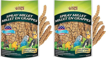 Living World – Millet Spray for Birds, 7 Oz – Premium Treat for Budgies by LivingWorld