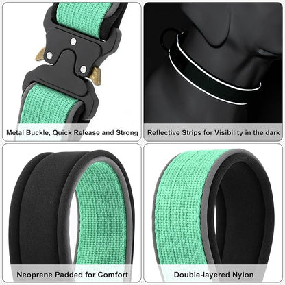 Plutus Pet Tactical Dog Collar, Reflective, Adjustable Heavy Duty Dog Collar - Image 4