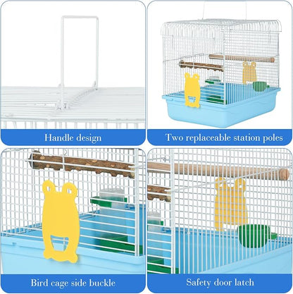 Small Bird Cage, Lightweight for Parakeets, Hanging for Parrot, Travel for - Image 5