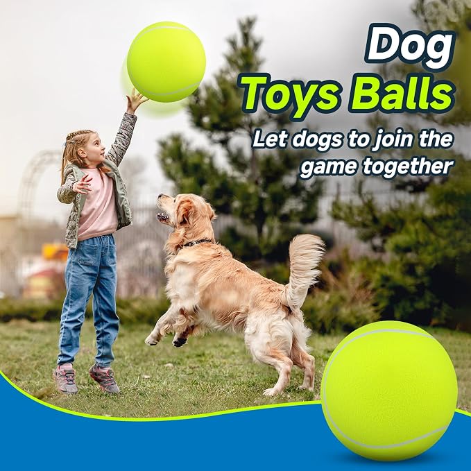 HETOO Giant Tennis Balls for Dogs: 9.5 inch Large Dog Toys- Outdoor Herding Dog - Image 4