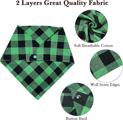 Christmas Plaid Dog Bandana - Image 4