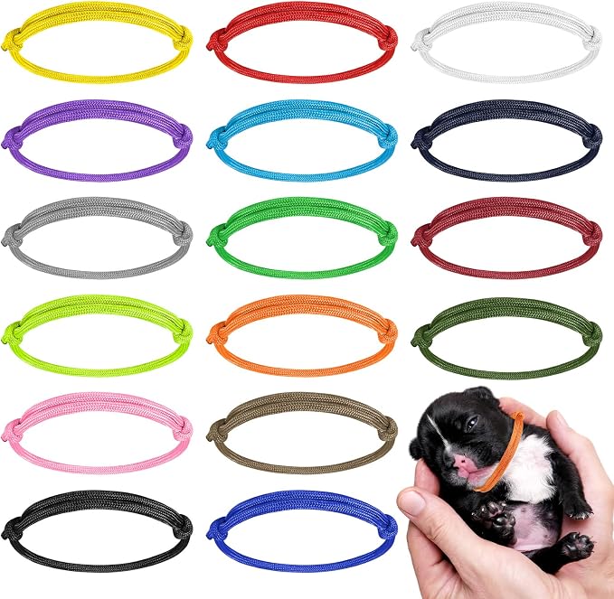 BOUMUSOE 16pcs Adjustable Puppy ID Bands by BOUMUSOE