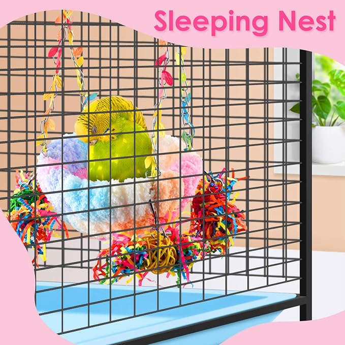 KATUMO Parakeet Nest, Parrot Breeding Bed Conure Snuggle Nest Cockatiel Swing - Image 6