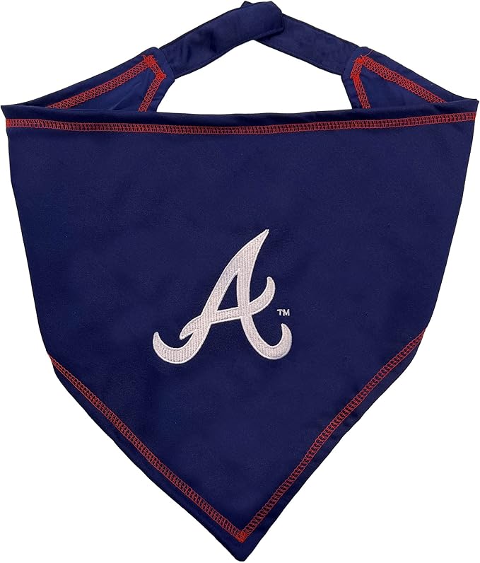 Pets First MLB Atlanta Braves TIE Bandana, Small/Medium. Dog Bandana Scarf Bib by PETSFIRST