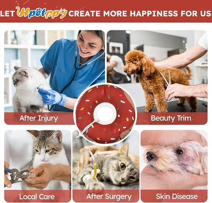 Cat Cone Collar Soft, Waterproof Cat Recovery Collars Spay Cones to Stop - Image 4