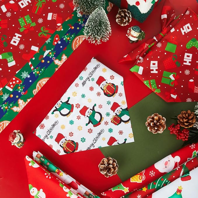 Abbylike 50 Pieces Christmas Dog Bandanas Bulk Xmas Bandanas - Image 5