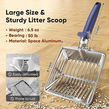 Metal Cat Litter Scoop, Large Cat Scooper - Image 2