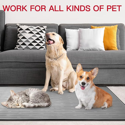 39.4"x29.5" Large Pet Food Mat, Silicone Dog Mats - Image 5