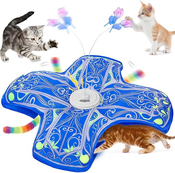 Interactive Cat Toys for Indoor Cats, Rechargeable Touch Activated Hide and by Unknown